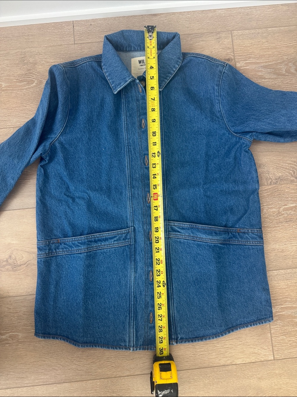NWT Sezane Classic WILL Blue Denim Jacket - Picture 6 of 11